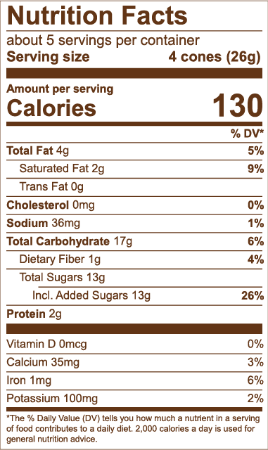 Dubai Style Chocolate nutrition facts